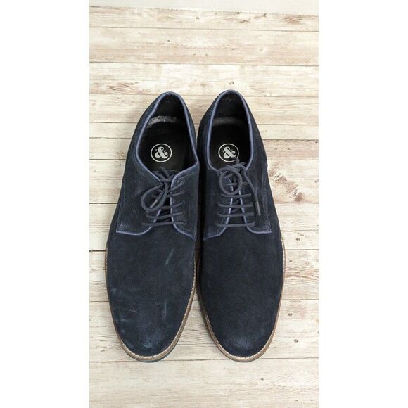 Thomas & Vine #001507 Mens Size 9 Navy Blue Leather Lace Up Oxford Shoes main image 6